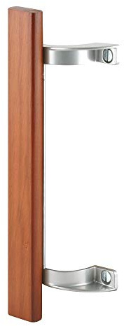 Prime-Line Products C 1189 Sliding Door Pull with Hardwood Handle and 6-1/2-Inch Hole Centers, Aluminum