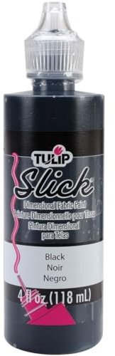 Tulip Dimensional Fabric Paint 4oz-Slick - Black