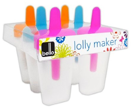 Pack of 6 Bright & Colourful Kids Ice Lolly Makers by Bello