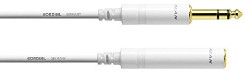CORDIAL Audiokabel Buchse-Stecker auf Buchse-Buchse 5 m weiß