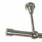 BASIT Gardinenstange Deckenmontage 1 läufig 200 cm lang Edelstahl Look Set Metall 1-läufige Vorhangstange Deckenmontage Ø19mm I 120-600cm wählbar D18