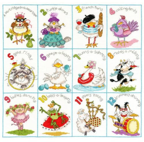 Bothy Threads Cross Stitch Kit - Christmas Dozen