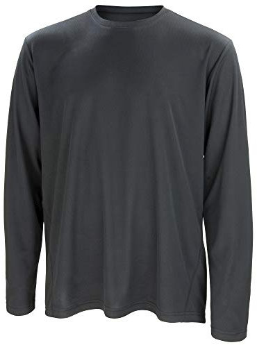 Spiro Mens Sports Quick-Dry Long Sleeve Performance T-Shirt (2XL) (Black)