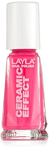 LAYLA SMALTO LAYLA CERAMIC EFFECT FLUO N.107 Neon Fluo, Colore Fluorescente Smalto Unghie Estate 10ml
