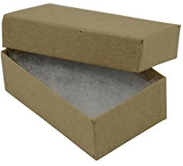 Beadaholique Kraft Brown Cardboard Jewelry Boxes (16 Pack), 2.5 x 1.5 x 1