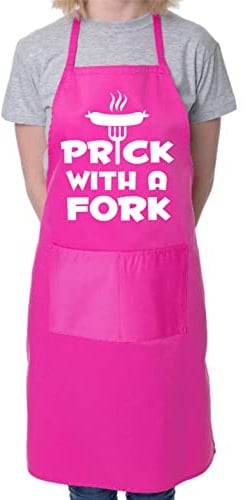 Print4U Prick With a Fork BBQ Cooking Funny Novelty Apron