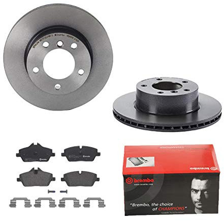 2 Bremsscheiben belüftet 284 mm + Bremsbeläge Vorne von Brembo (1420-53956) Bremsensatz Bremsanlage Bremsen-Kit,Bremsenset, Bremsscheiben, Bremsbeläge, Bremsen-Set, Beläge, Bremsbelag, Bremsbelagsatz,