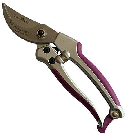 Ladies Garden Secateurs - Lightweight Super-Strong Pruners - 7 for Small Hands & 8 for Medium - Large Hands - Perfect ladies Gardening Gift - (8, Purple)