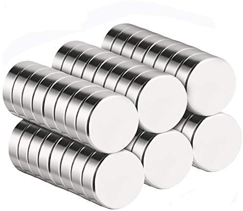 50 Stücke Mini Magnete Rund 10 x 3mm mit Aufbewahrungs Box, Magnete für Pinnwand, Whiteboard, Magnettafel