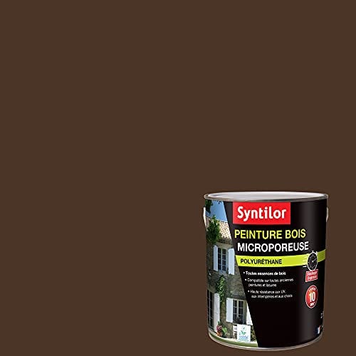 Syntilor - Peinture Bois Ultra Protect Brun Normand Satiné RAL 8014 2,5L