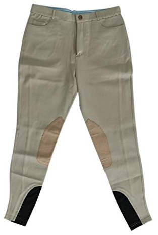 Tubayia Pantalon d'équitation en nylon respirant avec empiècement intégral pour homme et femme (Beige – Taille 56 cm)