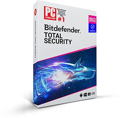 Bitdefender Total Security & unlimitiertes VPN 2024 - 10 Geräte | 1 Jahr Abonnement | PC/Mac | Aktivierungscode per Post