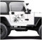 Autoaufkleber Kompass Offroad Windrose Sticker Folie für Auto Motorrad Wohnwagen Wohnmobil Anhänger Aufkleber Selbstklebend Kfz Zubehör KX060 (Schwarz Glanz, Design 3 groß)