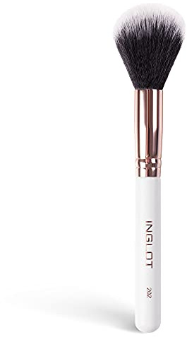 Inglot PlayInn Makeup Brush, Ein Flauschiger Synthetikpinsel, zum Auftragen von Losem Oder Gepresstem Puder, um Ausgewählte Gesichtspartien mit Rouge Oder Bronzer Sanft zu Betonen, 202