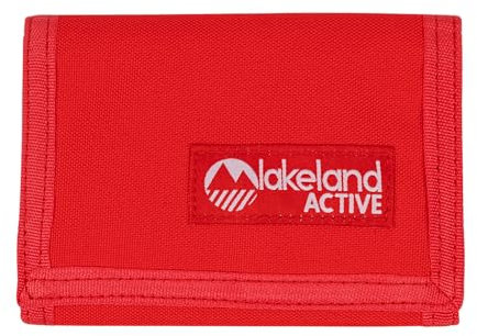 Lakeland Active Stowbank - Portafoglio classico in tela, Rosso, Taglia unica, Classico