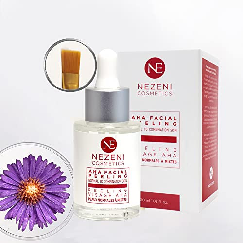 Chemisches Gesichtspeeling 4 STARKE SÄUREN: 10% Glykolsäure, Azelainsäure, Milchsäure, Weinsäure | Porenreinigung, beseitigt Mitesser und Pickel | Nezeni Cosmetics – NIEDRIGE KONSERVIERUNGSSTOFFE