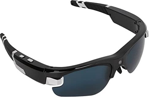 Bewinner Videokamera-Sonnenbrille, Intelligente Brille, Fahrradsonnenbrille, 1080P, 30 FPS, HD-, Langlebige Akkulaufzeit, Kratzfest, Bequem, Erweiterbar auf 256 GB