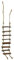 Melody Jane Dolls House Old Rope Ladder Miniature Wooden Garden Tree House Accessory 1:12