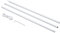 Outsunny Mât de Fixation pour Voile d'ombrage Tige pour Voile d'ombrage 3 Sections Amovibles Hauteur réglable, Accessoires fournis Ø 2,5 cm x 3H m Métal Blanc
