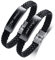 FLHEART Partner Armbänder Freundschaftsarmband Herren Damen - Verstellbare Lederarmbänder Graviert Für immer und ewig für Männer Frauen Geschenk Für Geburtstag Bester Freund Partner Armbänder