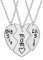 AaaozKjie Kette Damen Tochter Halskette Set Big Sis Lil Sis Mama Schmuck Geschenk Herz Halskette Schmuck Geschenk Festival Zubehör (Silver, One Size)