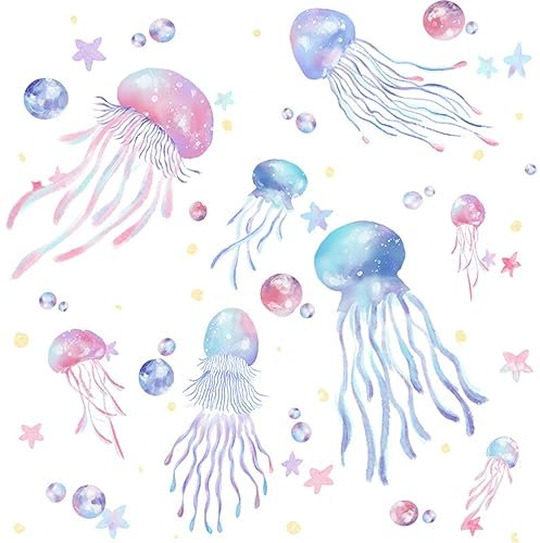 Wandtattoo Unter Dem Meer Unterwasserwelt Wandaufkleber Quallen Seestern Bordüre Wandsticker Kinderzimmer Babyzimmer Badezimmer Wanddeko