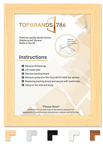 50x70cm Frame (19.69 x 27.56 inch) -OAK Wooden Effect Frame | Picture Frame 50x70cm | Poster Frame 70x50 | 50x70cm Photo Frame | Safe Perspex Front & Wall Mounting - jigsaw Frame - Puzzle Frames