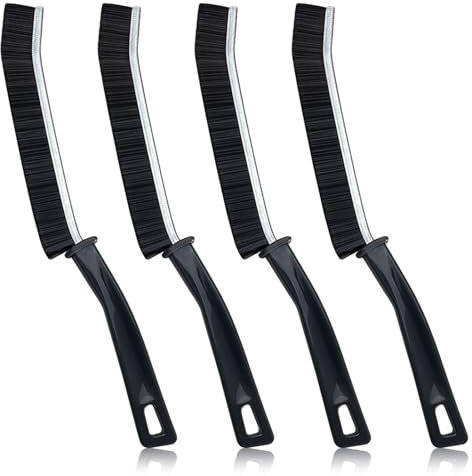 4 Stück Spaltreinigungsbürste, Hartborsten Eckenreinigungsbürste, Fugenbürste, Crevice Cleaning Brush, Eckenreinigungsbürsten, Multifunktionale Reinigungsbürste für Bad Küchen und Haushalt