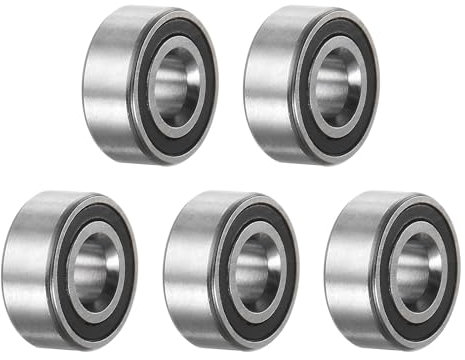 sourcing map 5 Stück MR104-2RS Rillenkugellager 4x10x4mm Chromstahl Miniatur-Lager Doppelt abgedichtet Präzisionslager, P6 (ABEC 3)