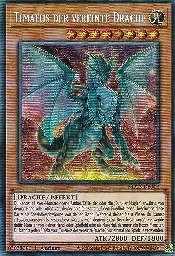 MP23-DE003 - Timaeus der vereinte Drache - Secret Rare - Deutsch - 1. Auflage - 25th Anniversary Tin: Dueling Heroes Mega Pack Einzelkarten - mit LMS Trading Fieldcenter-Karte
