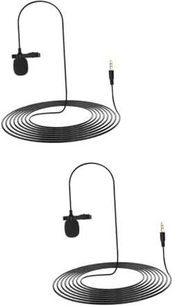 HEMOTON 2st Lavalier-mikrofon Mikrofon Kabellos Zum Sprechen Mikrofone Inalambricos Professional Lavaliermikrofon Kabellose Mikrofone 3,5-mm-mikrofon Gaming Tasche Metall Zubehör