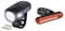 SIGMA SPORT - Aura 45 | LED Fahrradlicht 45 Lux & Fischer Fahrrad LED Akku-Stableuchte, 50 LEDs, Rücklicht, Rear mit Akku und USB-Ladefunktion, Spritzwasserschutz nach IP44, StVZO-zugelassen