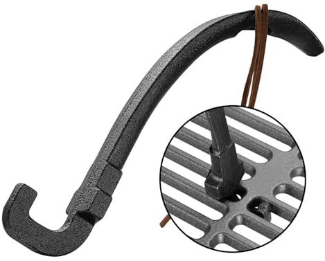 Elevador de parrilla de hierro fundido, accesorios para barbacoa de hierro fundido y rejillas de acero inoxidable, elevador de parrilla de 20,3 cm, elevador de parrilla universal, para la mayoría de