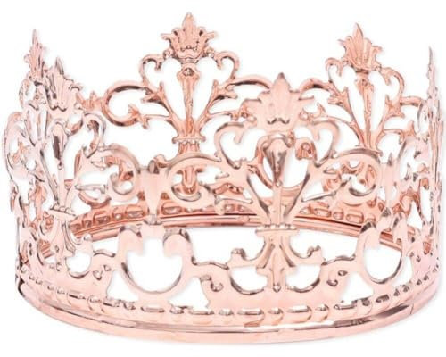 Gold Crown Cake Topper Wedding Birthday Cake Decoration Gold Tiara Crown Hair Ornaments for King Queen and Princess Party