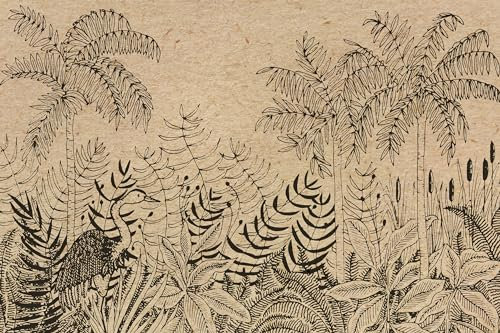 Clairefontaine 116051C - Un Sous-main Bureau en Carton 60x40 cm - Motif Nature finition Kraft - Home Office - Collection Le Cerisier Blanc