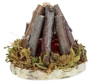 Lagerfeuer mit Flackerlicht-LED Timerfunktion inkl. Batterie