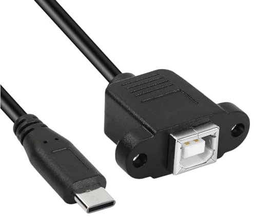 innov8 USB-C Male to USB-B Female Extension Panel Mount Cable