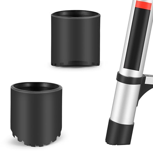 Wolec Ersatzfüße für Teleskopleiter, Gummi, rutschfeste Pads für verbesserte Stabilität und Sicherheit, 52 mm, 2 Stück