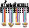 CREATCABIN Medaillenaufhänger,Medaillenhalter,Sportrahmen,Eisen,Wandhalterung,Kleine Medaillenhaken Aufhängen Auszeichnungen Für,Schwimmen,Tanzen,Fußball,Gymnastik,Sportler,29x13cm Meine Medaillen