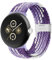 Elastisches geflochtenes Armband - Kompatibel mit Google Pixel Watch 2 Armband/Pixel Watch 3 41mm, verstellbares Nylonarmband für Google Pixel Watch 3 41mm/2/1 (Traube Violett)