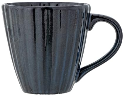 Bloomingville Latina Becher, Steingut, D8,5xH8,5 cm, 220 ml (Dunkelblau)