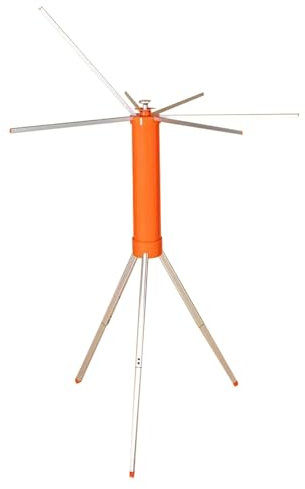 HIARAN Faltbarer Wäscheständer mit Stativ und 16 ausziehbaren Trockenstangen, platzsparender Oktopus-Wäscheständer für Zuhause (Orange L112*B112*H121CM) Lucky Star