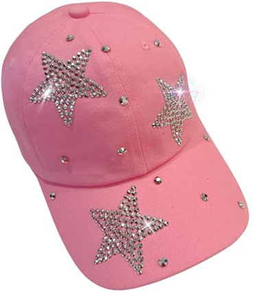 Popfizzy Bedazzled Hut für Frauen Strass Denim Hut Lustige Erwachsene Bling Hüte Geburtstagsgeschenke für Frauen Verstellbar Einheitsgröße
