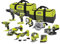 RYOBI Combo 9-teiliges Werkzeugset – 1 Akku 5,0 Ah – 1 Akku 2,0 Ah – 1 Ladegerät – R18CK9-252SL
