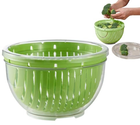 Bol à salade rapide – Trancheuse à salade multifonction, bol coupe-salade de cuisine avec couvercle | Bol de hachoir à salade de cuisine domestique, panier de bol de cuisine pour séchoir à légumes