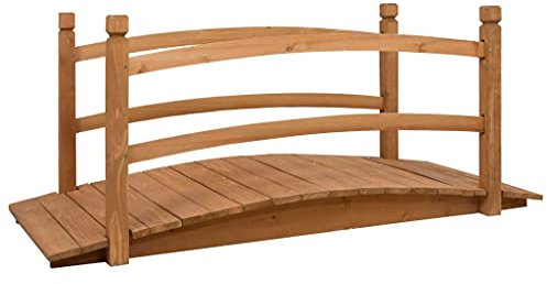 Pont de jardin en bois de sapin massif 140 x 60 x 60 cm