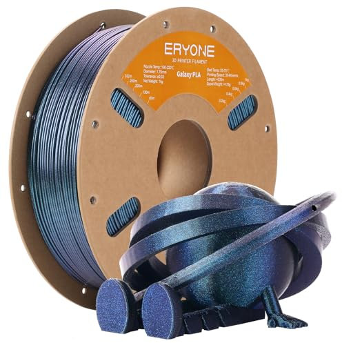 ERYONE Glitzer-PLA-Filament für 3D-Drucker, 1,75 mm +/-0,03 mm, 1 kg/Spule, Siriusnebel (Blau)