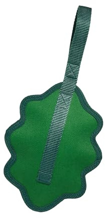 Bark Dog Toy Green Chew Leaf Maple Scented, With Hidden Toy For Small Dogs Inside, Perfect for Tough Chewing and Playful Pups, Reinforced Nylon Strap For Tugging