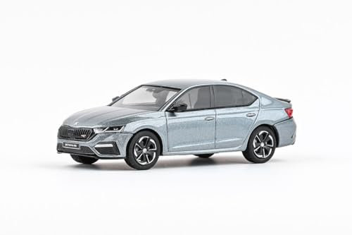 Abrex Skoda Octavia IV RS (2020) 1:43 Präzise gefertigte Replikate für Sammler – Realistische Details und hochwertige Verarbeitung für Ihre Modellauto-Sammlung Grau Platin Metallic