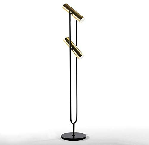 LAMPARA DE PIE 22X22X120 METAL ORO/NEGRO